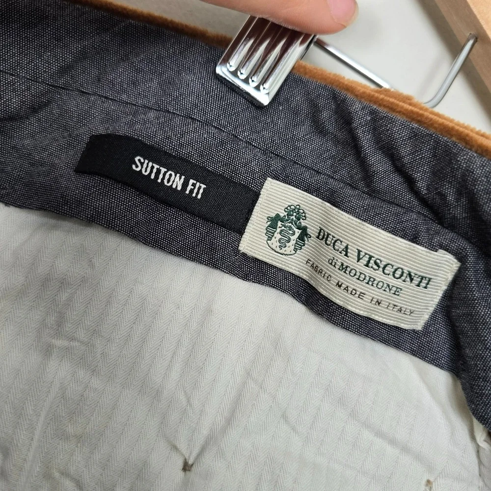 Todd Snyder Men Short Italian Corduroy Sutton Trouser 38x28 Duva Visconti Italy